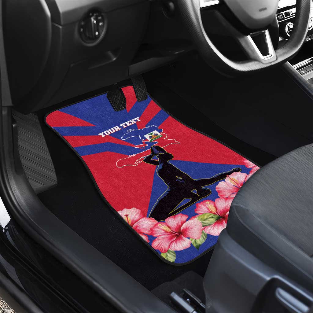 Personalised Haiti Independence Day Car Mats Neg Marron Flag Map - Wonder Print Shop