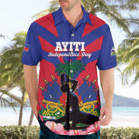 Personalised Haiti Independence Day Hawaiian Shirt Neg Marron Flag Map - Wonder Print Shop