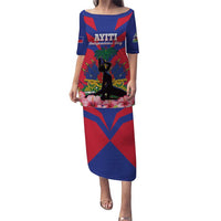 Personalised Haiti Independence Day Puletasi Neg Marron Flag Map - Wonder Print Shop