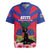 Personalised Haiti Independence Day Rugby Jersey Neg Marron Flag Map - Wonder Print Shop