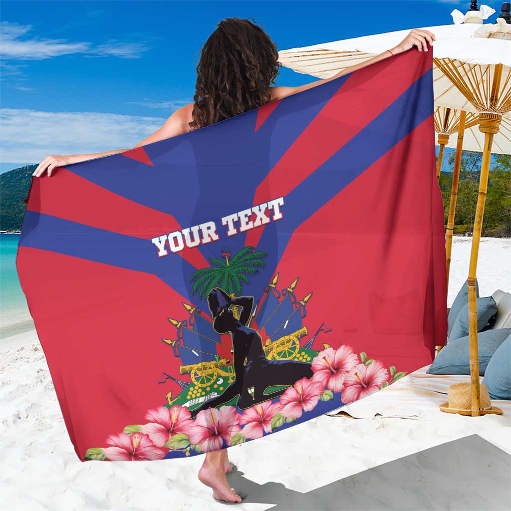 Personalised Haiti Independence Day Sarong Neg Marron Flag Map - Wonder Print Shop