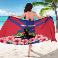 Personalised Haiti Independence Day Sarong Neg Marron Flag Map - Wonder Print Shop