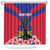 Personalised Haiti Independence Day Shower Curtain Neg Marron Flag Map