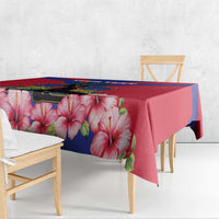 Personalised Haiti Independence Day Tablecloth Neg Marron Flag Map - Wonder Print Shop