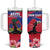 Personalised Haiti Independence Day Tumbler With Handle Neg Marron Flag Map - Wonder Print Shop