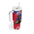 Personalised Haiti Independence Day Tumbler With Handle Neg Marron Flag Map - Wonder Print Shop