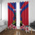Personalised Haiti Independence Day Window Curtain Neg Marron Flag Map - Wonder Print Shop