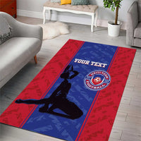Custom Haiti Football Area Rug Go Les Grenadiers - Wonder Print Shop