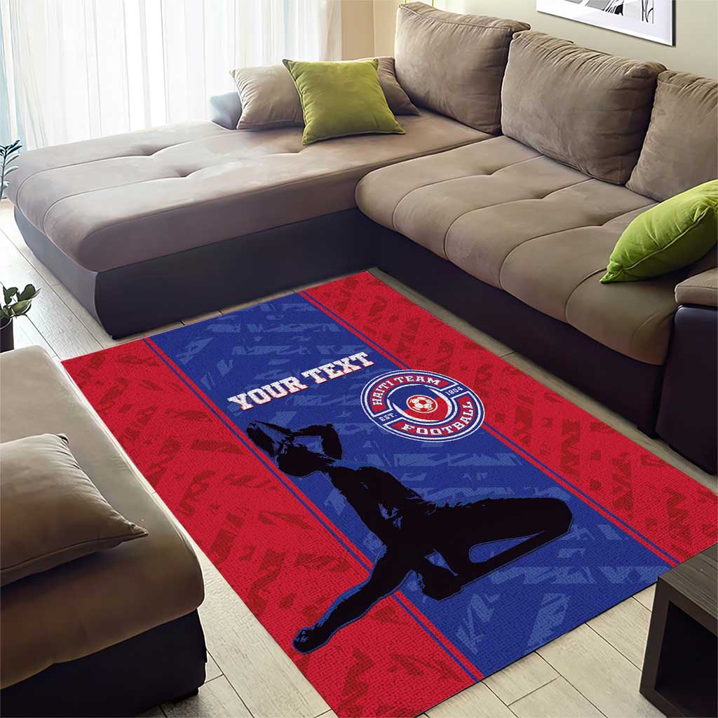 Custom Haiti Football Area Rug Go Les Grenadiers - Wonder Print Shop