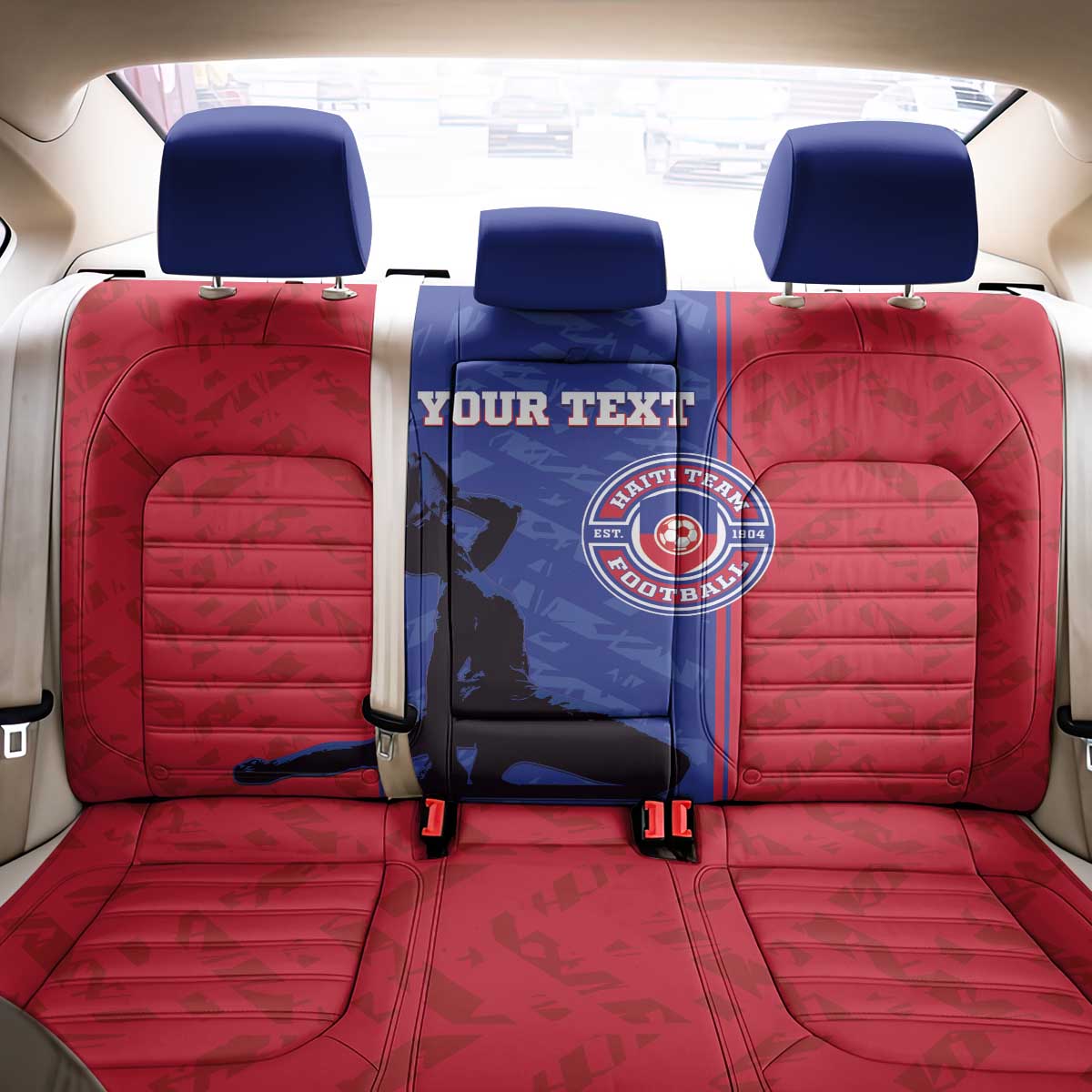 Custom Haiti Football Back Car Seat Cover Go Les Grenadiers - Wonder Print Shop