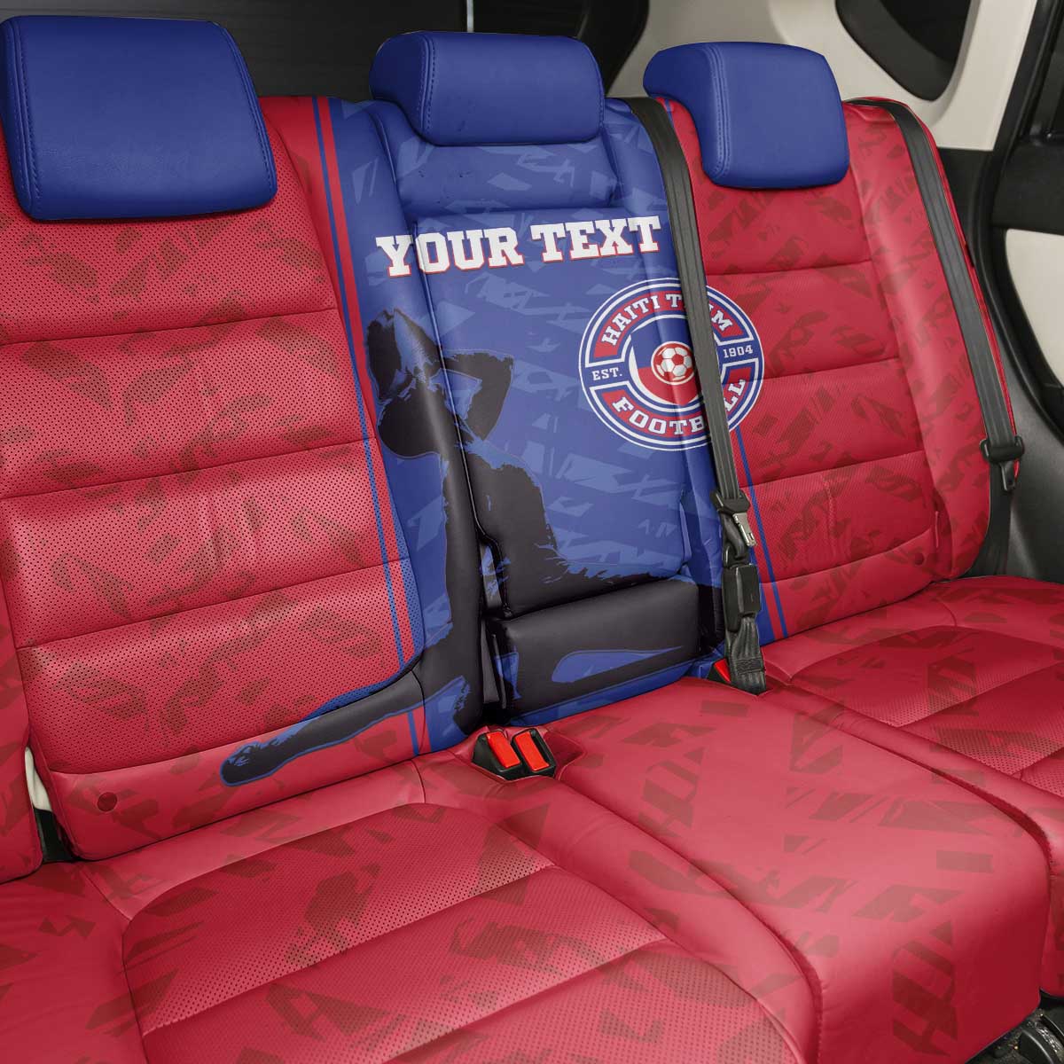 Custom Haiti Football Back Car Seat Cover Go Les Grenadiers - Wonder Print Shop