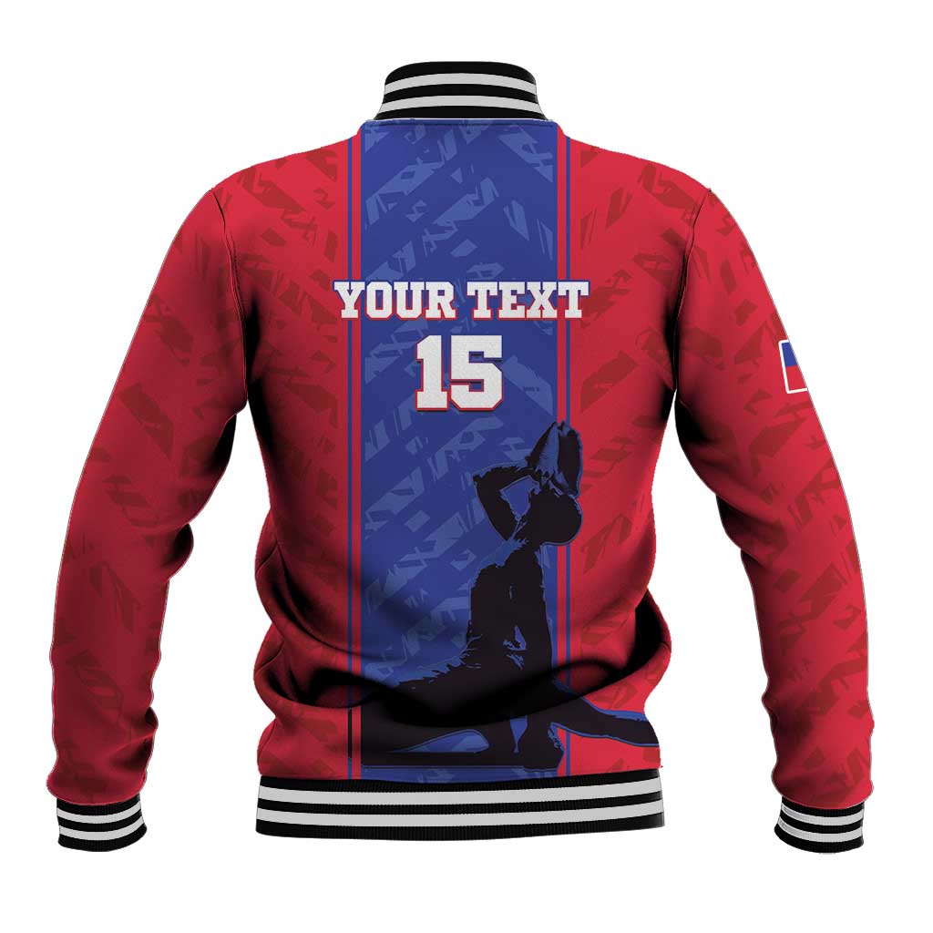 Custom Haiti Football Baseball Jacket Go Les Grenadiers - Wonder Print Shop