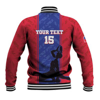Custom Haiti Football Baseball Jacket Go Les Grenadiers - Wonder Print Shop