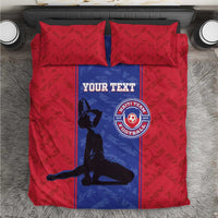 Custom Haiti Football Bedding Set Go Les Grenadiers - Wonder Print Shop