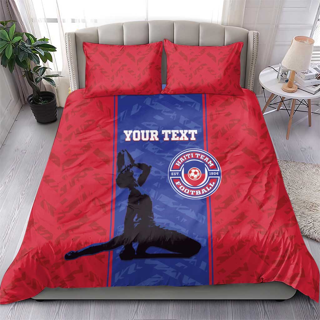 Custom Haiti Football Bedding Set Go Les Grenadiers - Wonder Print Shop