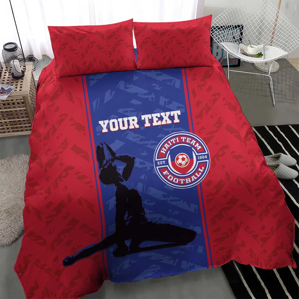 Custom Haiti Football Bedding Set Go Les Grenadiers - Wonder Print Shop