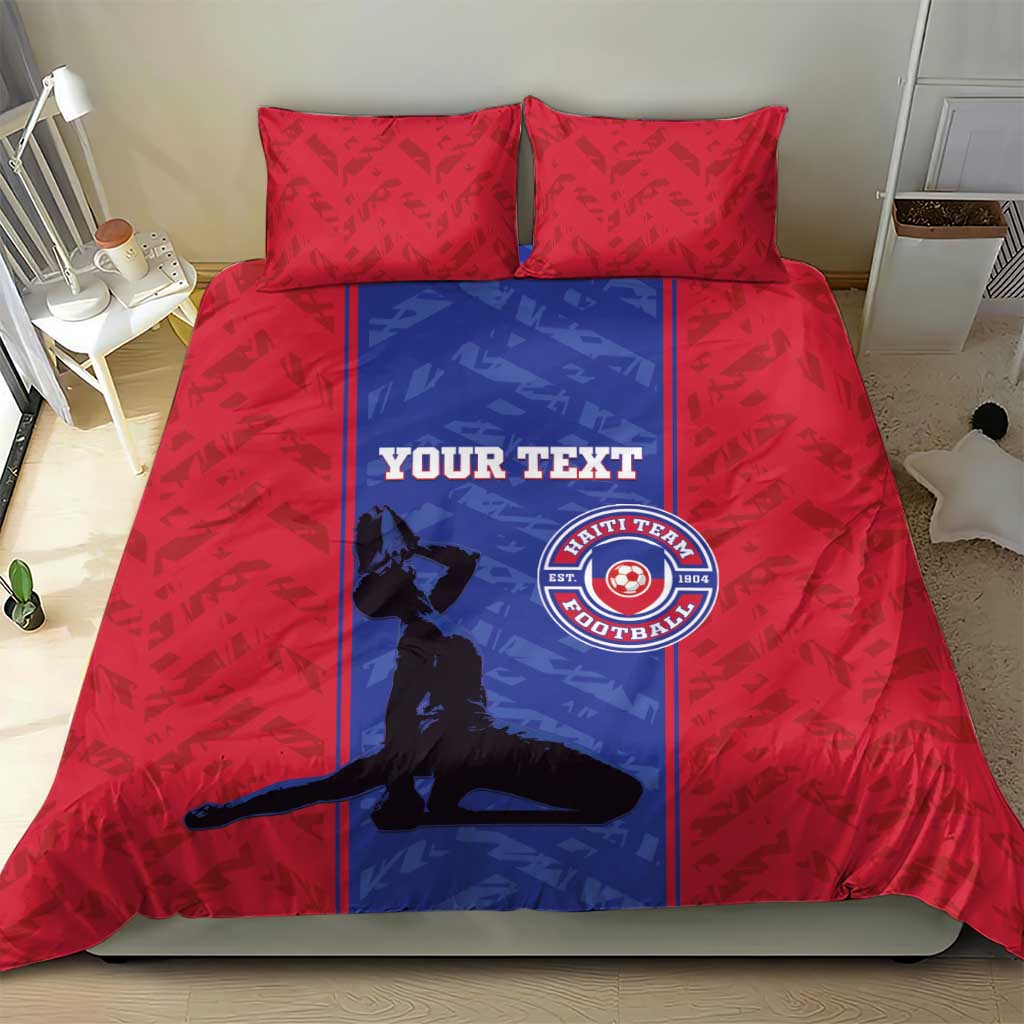 Custom Haiti Football Bedding Set Go Les Grenadiers - Wonder Print Shop