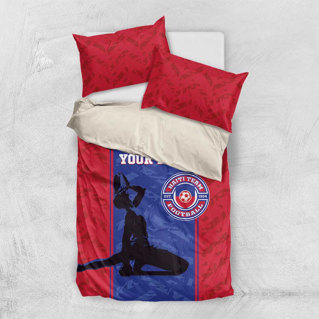 Custom Haiti Football Bedding Set Go Les Grenadiers - Wonder Print Shop
