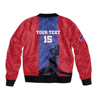 Custom Haiti Football Bomber Jacket Go Les Grenadiers - Wonder Print Shop