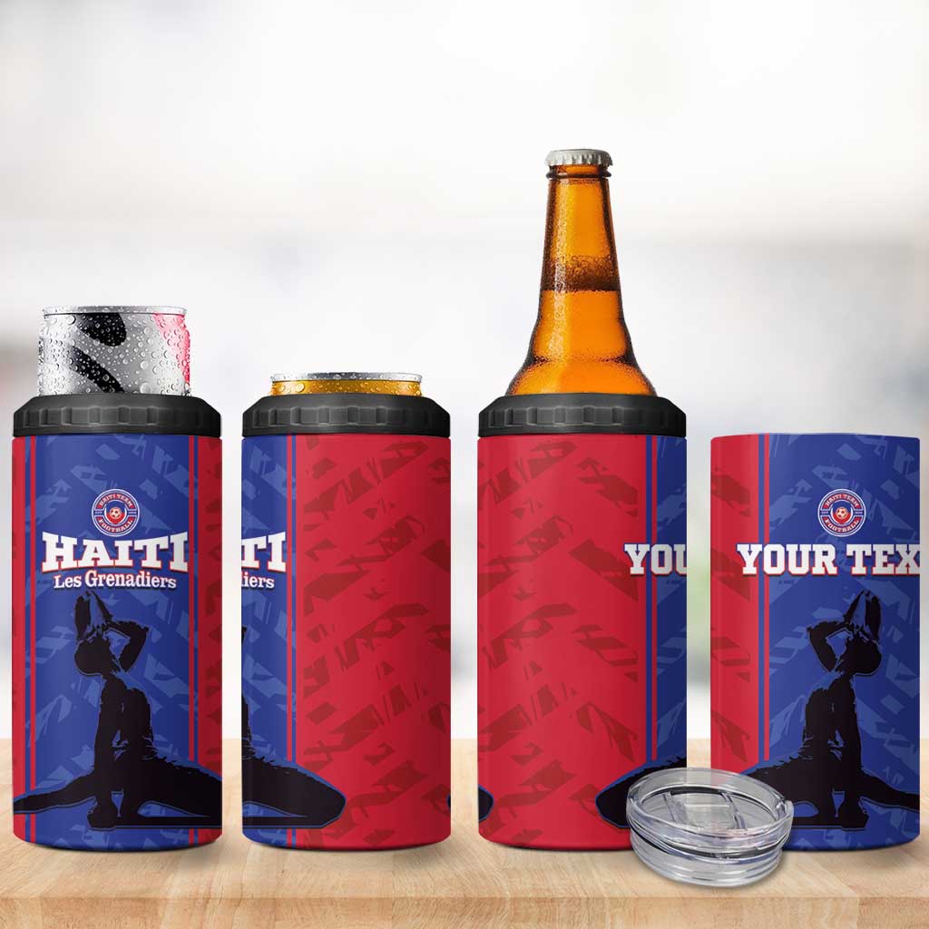 Custom Haiti Football 4 in 1 Can Cooler Tumbler Go Les Grenadiers - Wonder Print Shop