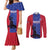 Custom Haiti Football Couples Matching Mermaid Dress and Long Sleeve Button Shirt Go Les Grenadiers