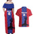 Custom Haiti Football Couples Matching Off Shoulder Maxi Dress and Hawaiian Shirt Go Les Grenadiers - Wonder Print Shop