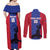Custom Haiti Football Couples Matching Off Shoulder Maxi Dress and Long Sleeve Button Shirt Go Les Grenadiers - Wonder Print Shop