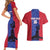 Custom Haiti Football Couples Matching Short Sleeve Bodycon Dress and Hawaiian Shirt Go Les Grenadiers - Wonder Print Shop