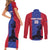 Custom Haiti Football Couples Matching Short Sleeve Bodycon Dress and Long Sleeve Button Shirt Go Les Grenadiers - Wonder Print Shop