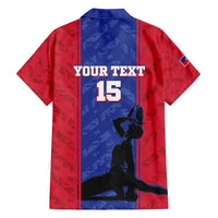 Custom Haiti Football Family Matching Short Sleeve Bodycon Dress and Hawaiian Shirt Go Les Grenadiers - Wonder Print Shop
