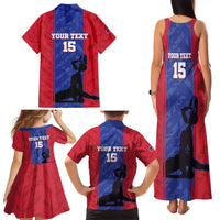 Custom Haiti Football Family Matching Tank Maxi Dress and Hawaiian Shirt Go Les Grenadiers - Wonder Print Shop