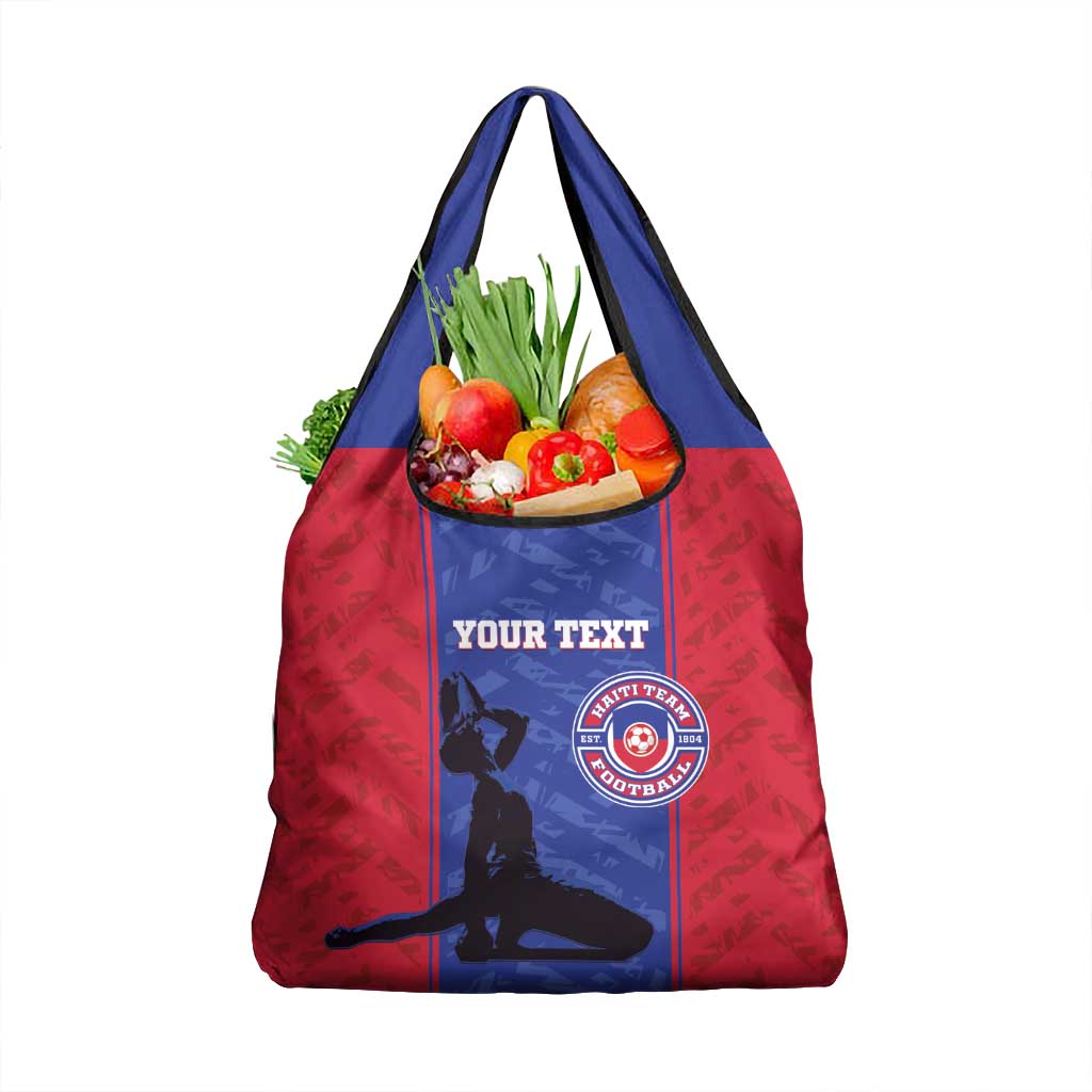 Custom Haiti Football Grocery Bag Go Les Grenadiers