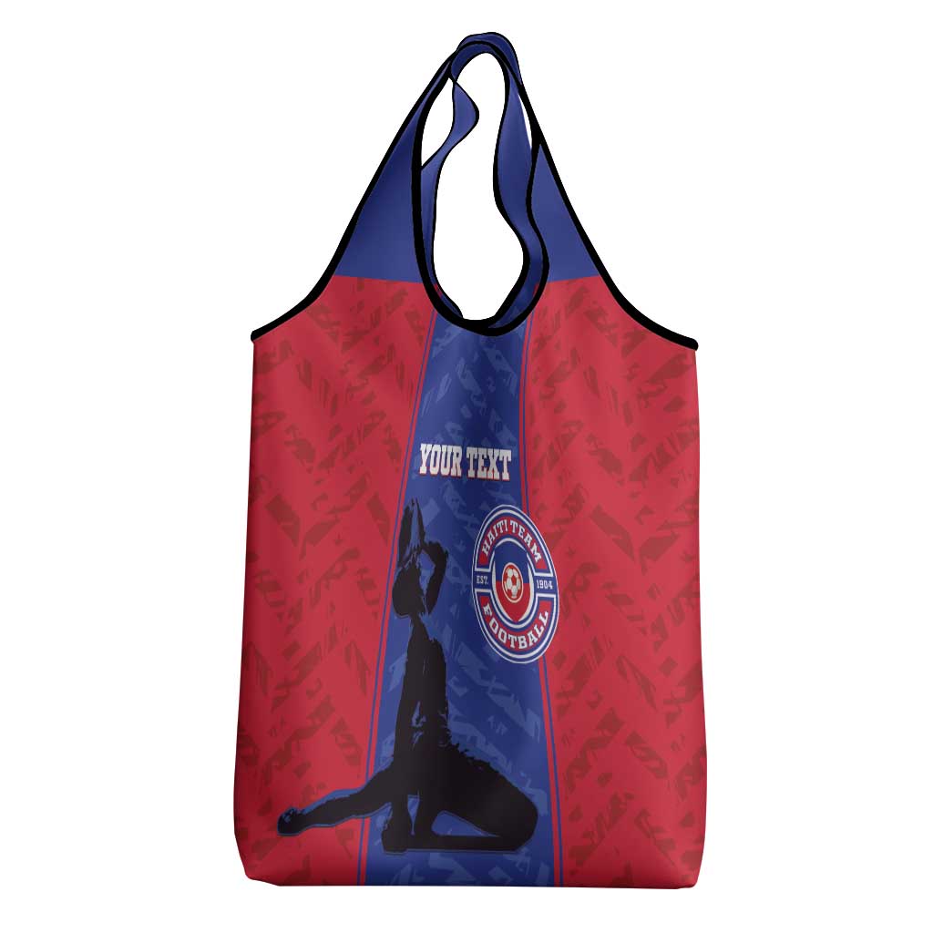 Custom Haiti Football Grocery Bag Go Les Grenadiers