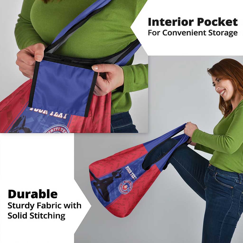 Custom Haiti Football Grocery Bag Go Les Grenadiers