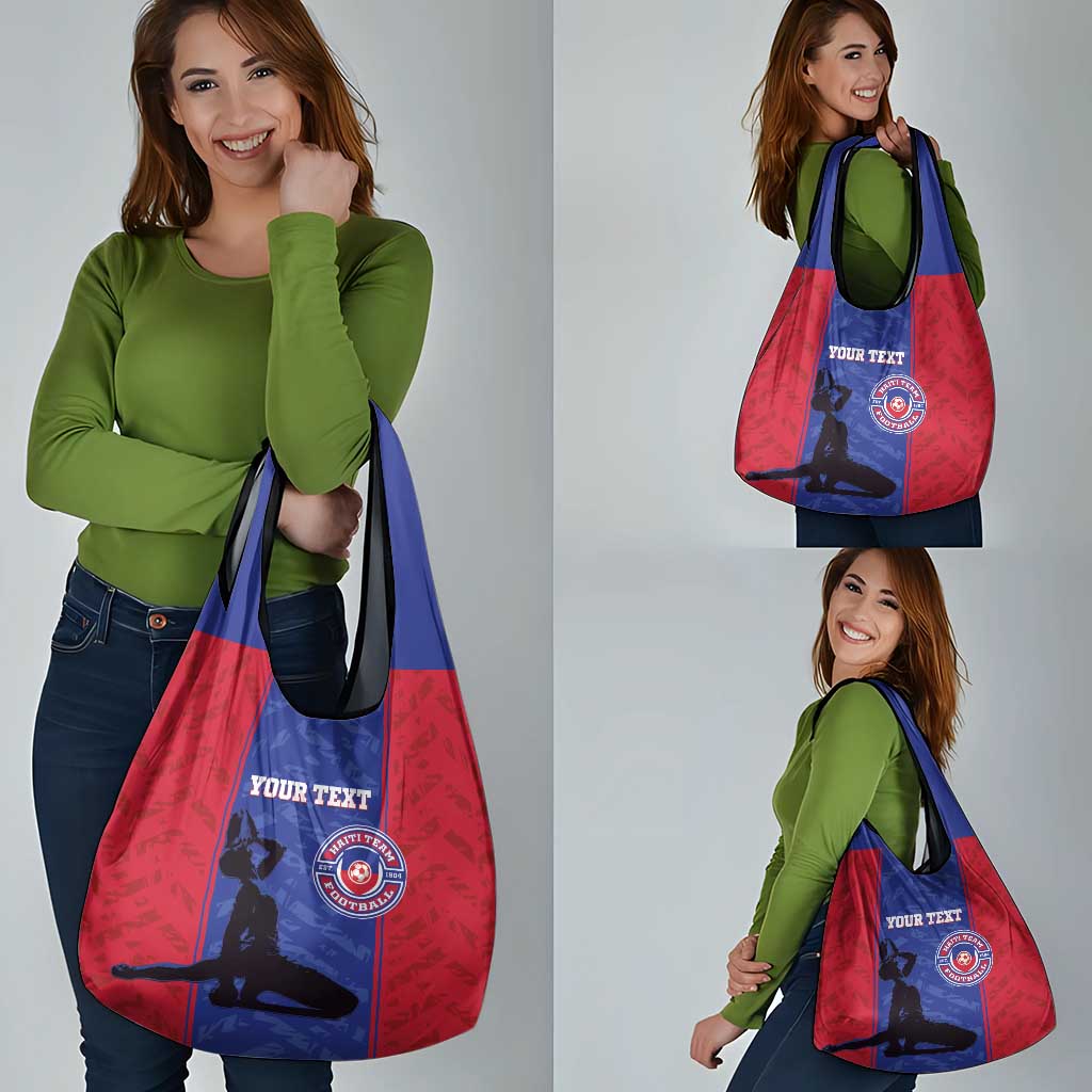 Custom Haiti Football Grocery Bag Go Les Grenadiers