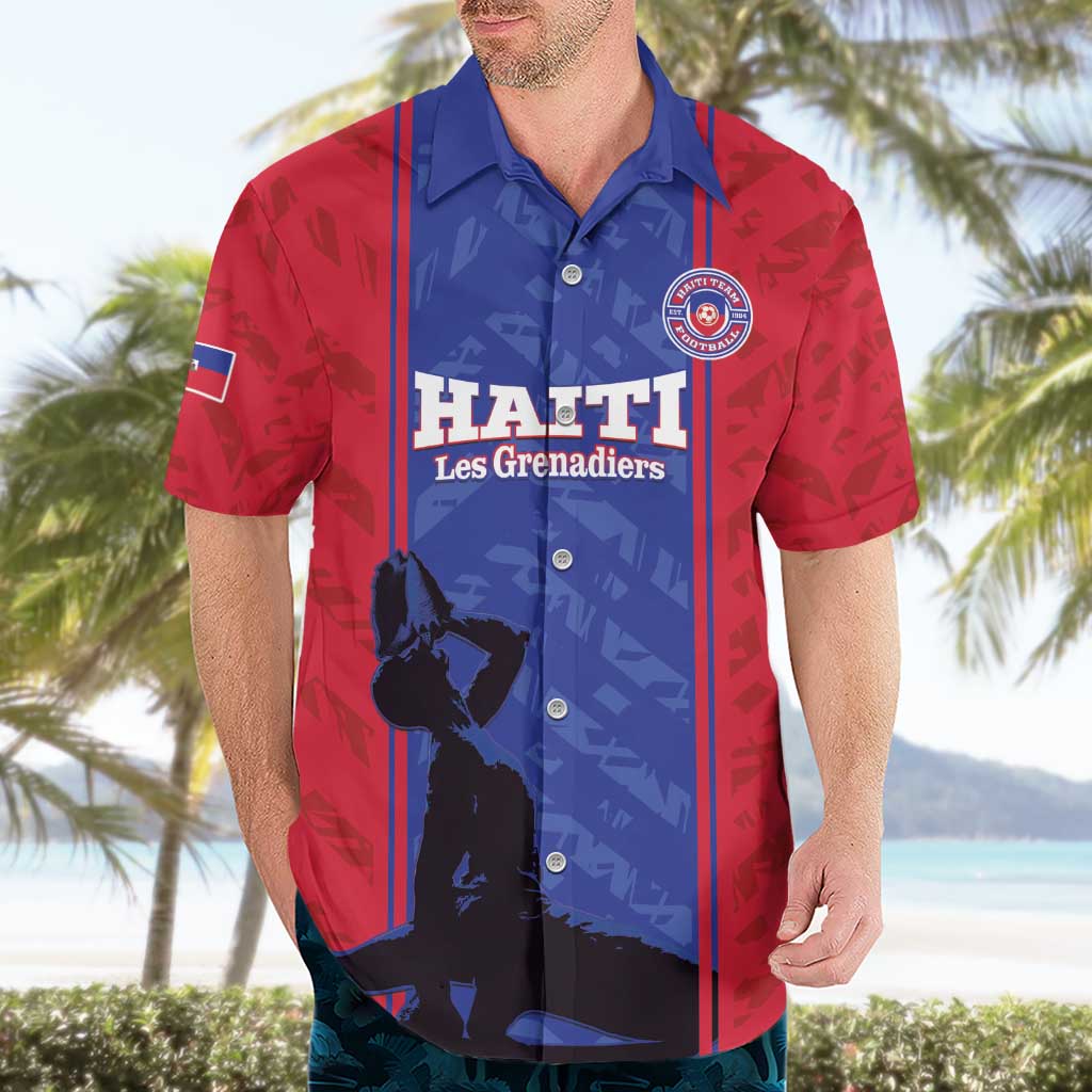 Custom Haiti Football Hawaiian Shirt Go Les Grenadiers - Wonder Print Shop
