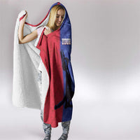Custom Haiti Football Hooded Blanket Go Les Grenadiers