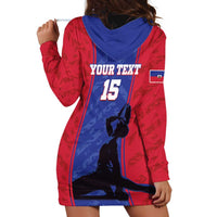 Custom Haiti Football Hoodie Dress Go Les Grenadiers - Wonder Print Shop
