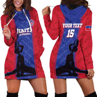 Custom Haiti Football Hoodie Dress Go Les Grenadiers - Wonder Print Shop