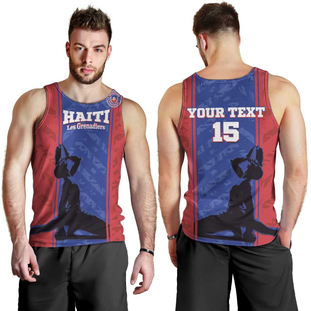 Custom Haiti Football Men Tank Top Go Les Grenadiers - Wonder Print Shop