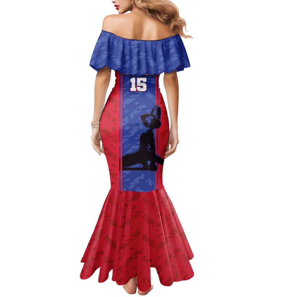 Custom Haiti Football Mermaid Dress Go Les Grenadiers - Wonder Print Shop