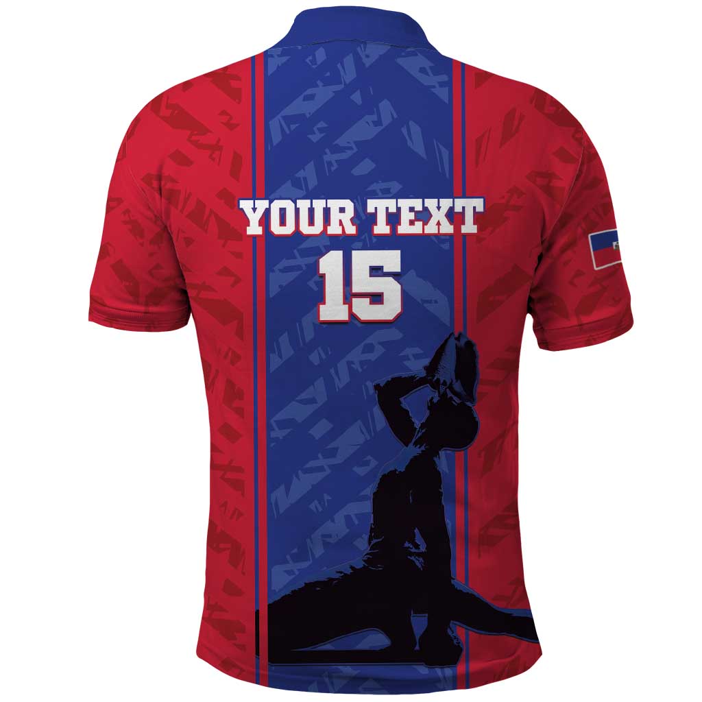 Custom Haiti Football Polo Shirt Go Les Grenadiers - Wonder Print Shop