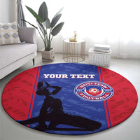 Custom Haiti Football Round Carpet Go Les Grenadiers
