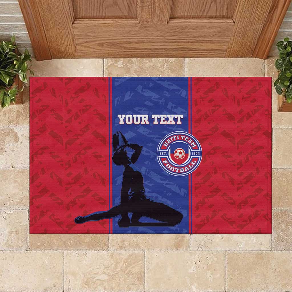 Custom Haiti Football Rubber Doormat Go Les Grenadiers - Wonder Print Shop