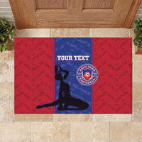 Custom Haiti Football Rubber Doormat Go Les Grenadiers - Wonder Print Shop