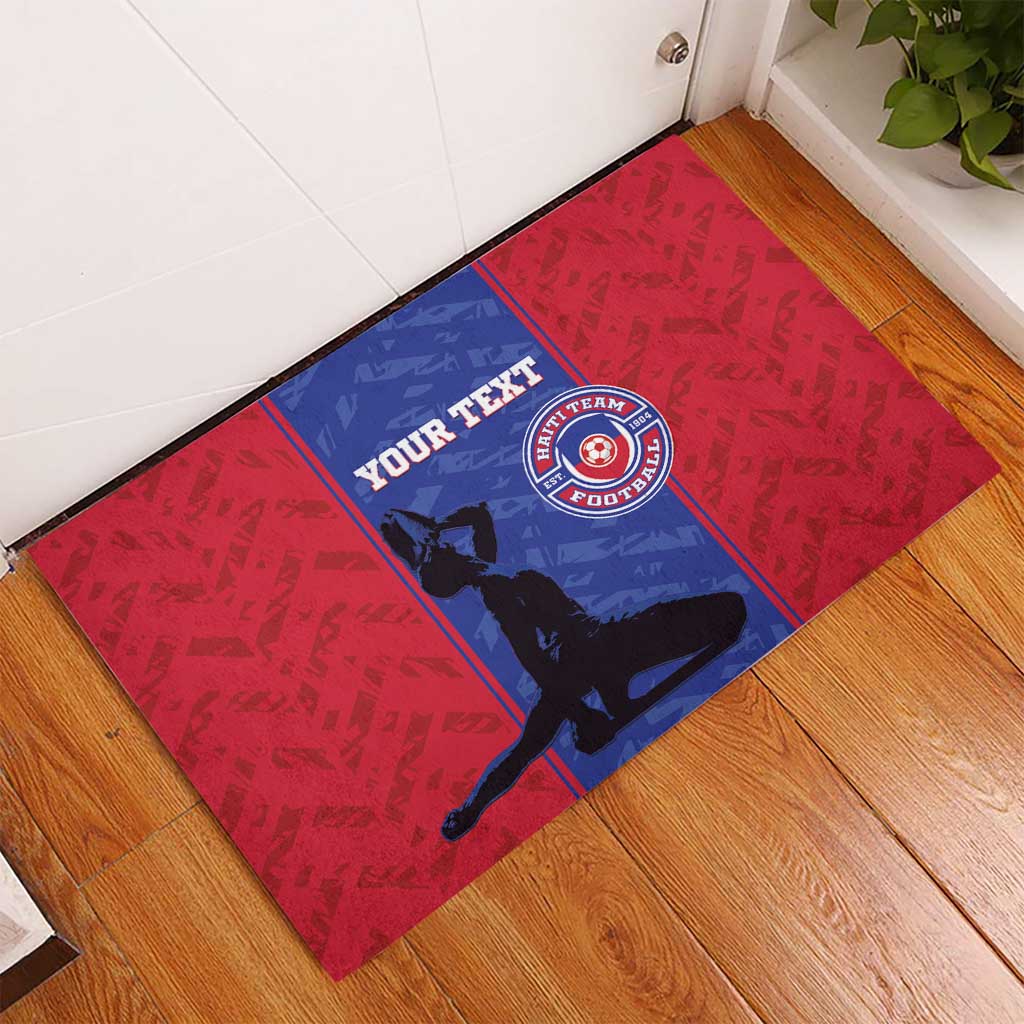 Custom Haiti Football Rubber Doormat Go Les Grenadiers - Wonder Print Shop
