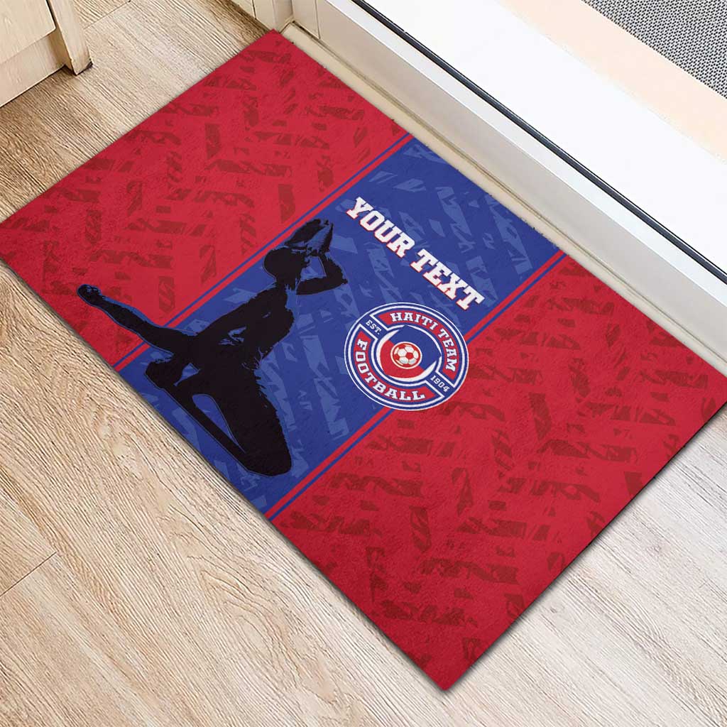 Custom Haiti Football Rubber Doormat Go Les Grenadiers - Wonder Print Shop