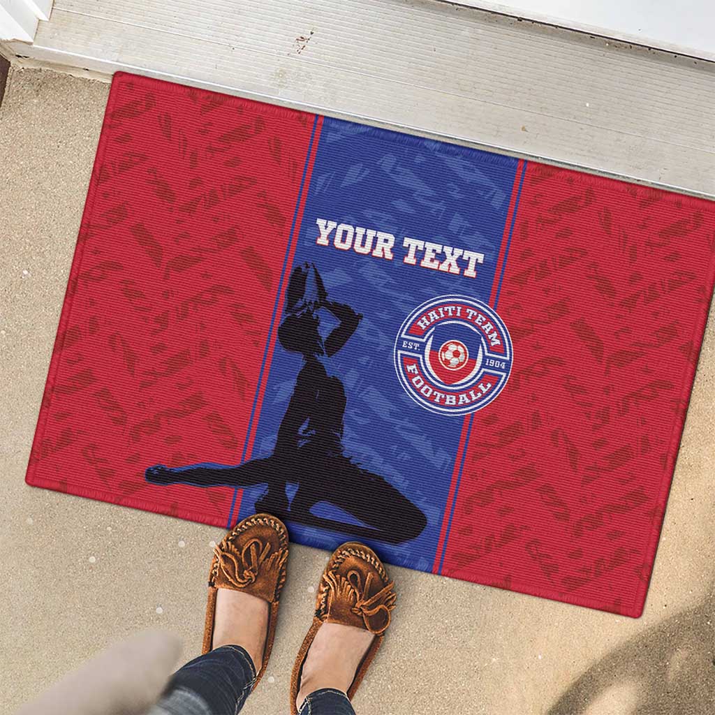 Custom Haiti Football Rubber Doormat Go Les Grenadiers - Wonder Print Shop