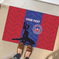 Custom Haiti Football Rubber Doormat Go Les Grenadiers - Wonder Print Shop