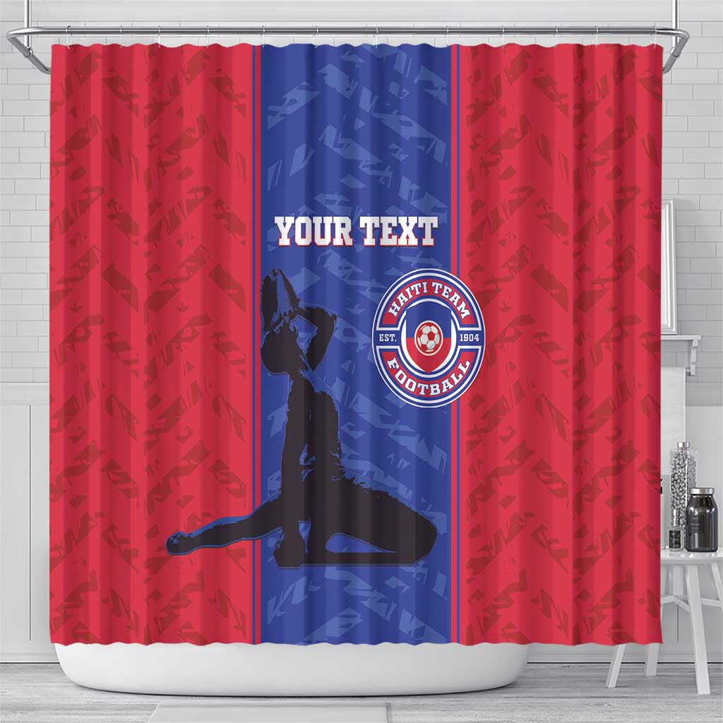Custom Haiti Football Shower Curtain Go Les Grenadiers